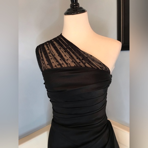 Retro Vintage Style One Shoulder Sarong Dress Sz 6 - Picture 6 of 9